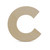 Woodpeckers Crafts Wood Cutout Letter C, 8" 