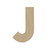 Woodpeckers Crafts Wood Cutout Letter J, 12" 