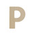 Woodpeckers Crafts Wood Cutout Letter P, 8" 