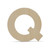 Woodpeckers Crafts Wood Cutout Letter Q, 12" 