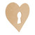 Woodpeckers Crafts Wood Heart with Keyhole Medium Cutout, 8" x 7" 