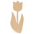 Woodpeckers Crafts Wood Tulip Cutout, 12" x 4.75" 