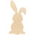 Woodpeckers Crafts Wood Easter Bunny Cutout Small,  6" x 3" 