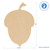 Woodpeckers Crafts Wood Acorn Cutout Large, 12" x 8.25" 