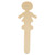 Woodpeckers Crafts 5” Girl-Shaped Popsicle Sticks, 2 ½” Base 