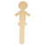 Woodpeckers Crafts 5” Boy-Shaped Popsicle Sticks, 2 ½” Base 