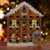 Woodpeckers Unfinished Wood Christmas House Advent Calendar 