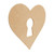 Woodpeckers Wooden Heart with Keyhole Cutout, 8" x 7" 