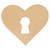 Woodpeckers Wooden Heart with Keyhole Cutout, 12" x 10.5" 