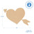 Woodpeckers Wooden Double Heart Cutout, 12" x 6.5" 