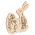 Woodpeckers Crafts Bunny Holding an Egg Cutout (with Laser Cut Flower Detail) 