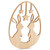 Woodpeckers Crafts Egg Cutout with Bunnies & Stars Laser Cut Detail 