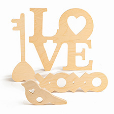 Wood Valentines Day Cutouts