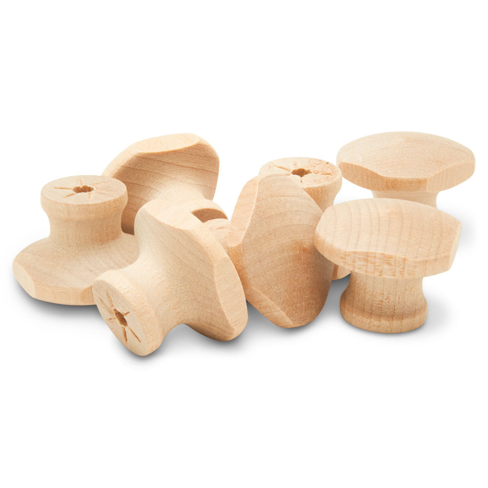 Wooden ball knob 2 (2 inch ball knob) solid wood set of 6 – Craft Supply  House