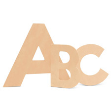 Wooden Alphabet Cutouts