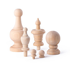 Wooden Dowel Caps & Finials