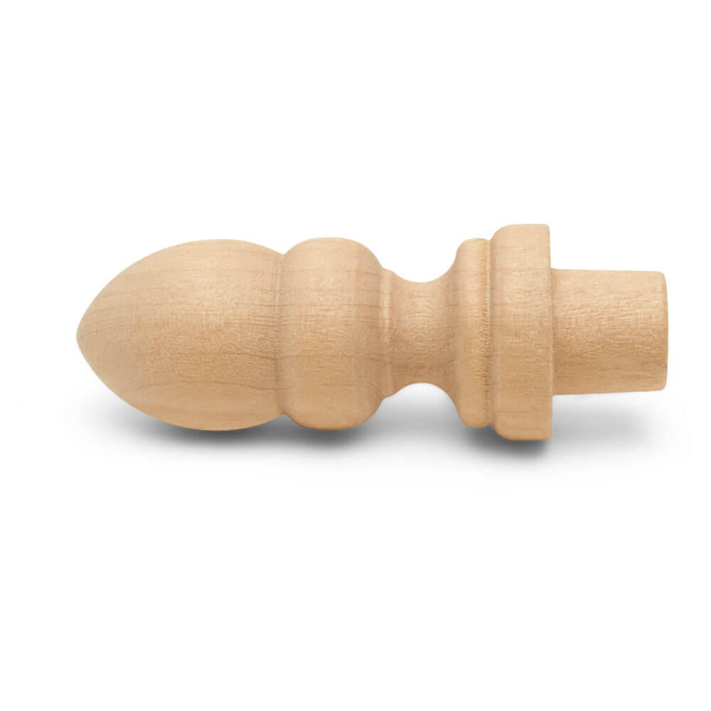 Wood Finials, 2-7/8 inch for Crafting & DIY Dcor, Woodpeckers