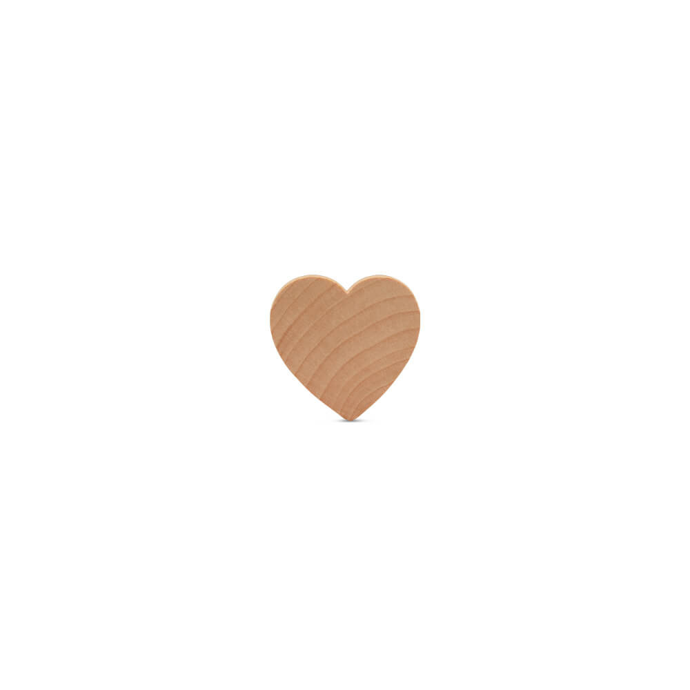 Small Wooden Hearts 1-1/2”, 1/4” Thick