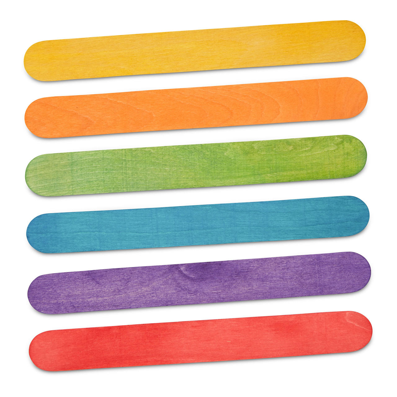 Jumbo Green Craft Sticks 6, Large Popsicle Sticks for Crafts, Woodpeckers