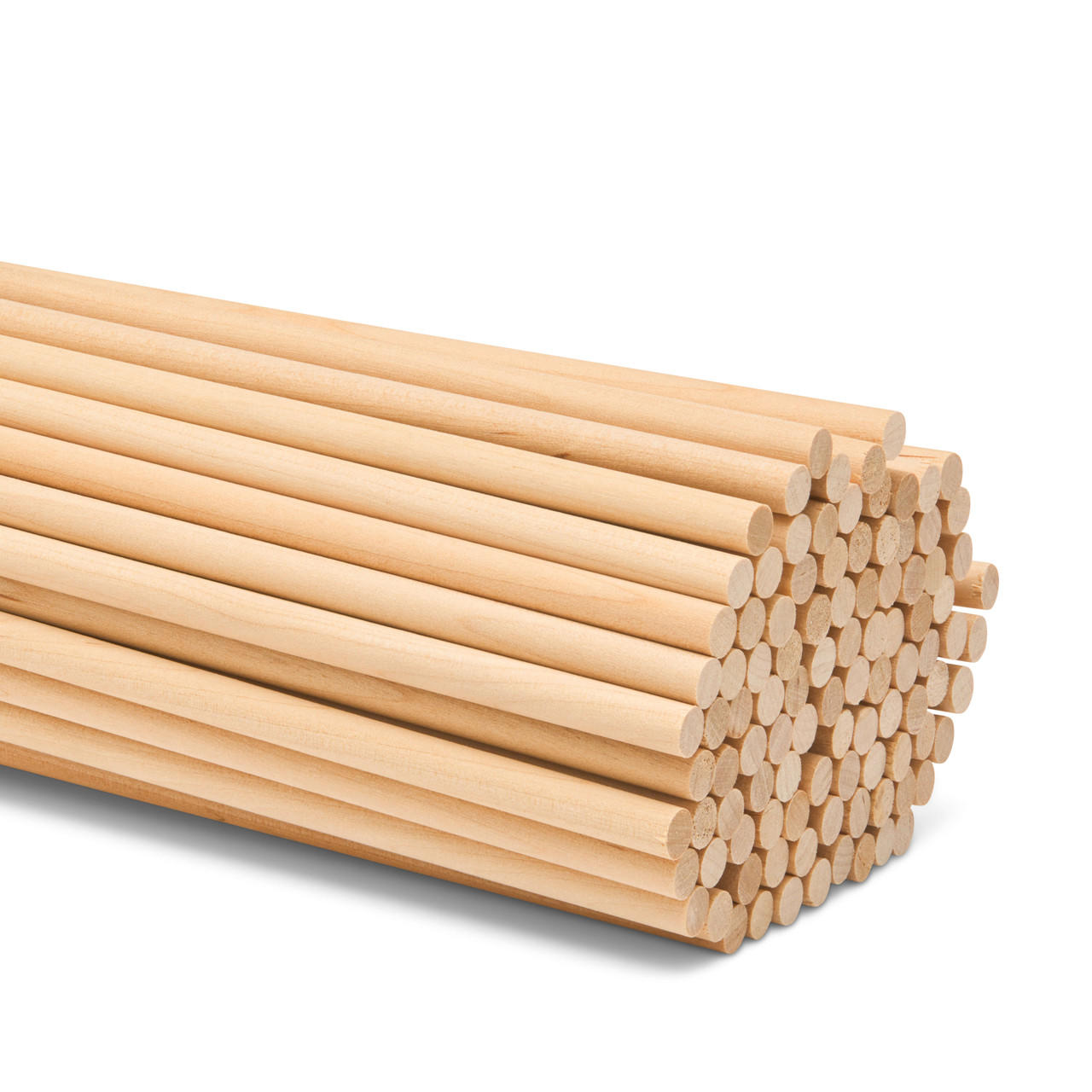 6404U 1/4 in. x 1/4 in. x 48 in. Raw Round Dowel 10001800 - The