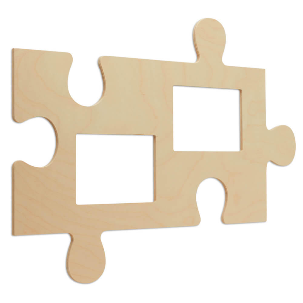 Photo Frame-Puzzle Piece-Ivory 12 x 12