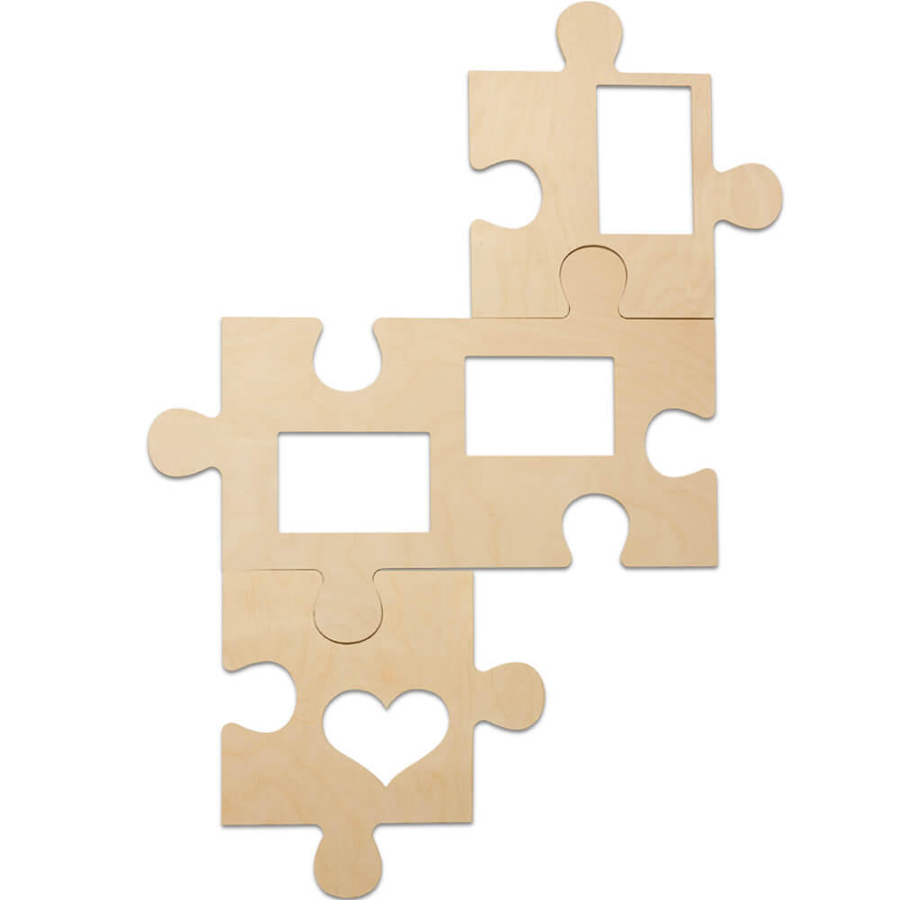 Premium Photo  Closeup shot of four wooden pieces of puzzle