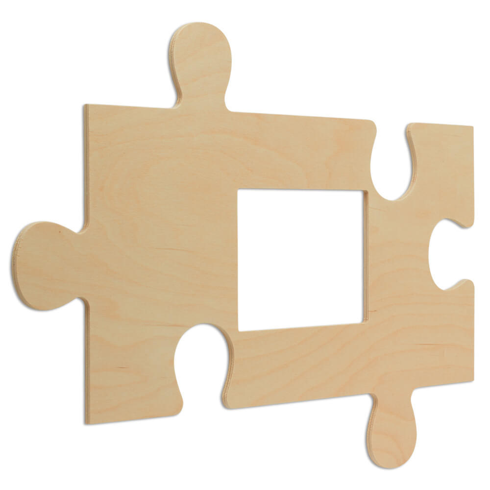 Photo Frame-Puzzle Piece-Ivory 12 x 12