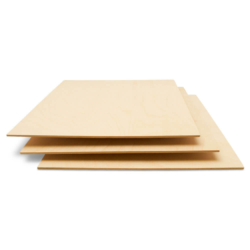 3mm Baltic Birch Plywood | 1/8 for Laser Cutting | 12x20 Multi-Sheet Pack  | B/BB Premium Wood