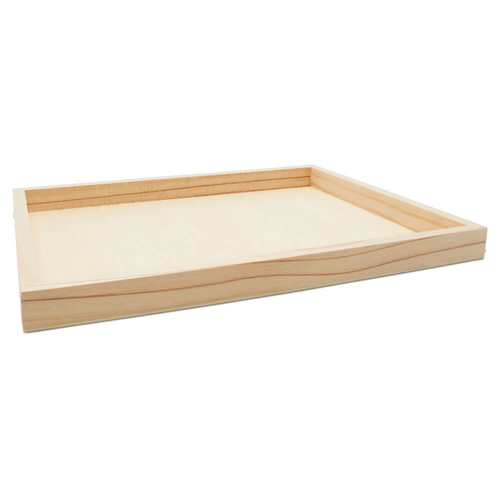 Woodpeckers Crafts, DIY Unfinished Wood Set of 6 Rectangular Trays