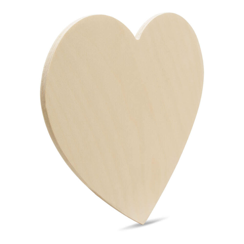 Wood Hearts, 1.5 inch x 1/4 inch, Natural Unfinished Cutout Shape Wooden Hearts, Bag of 50 - by Woodpeckers