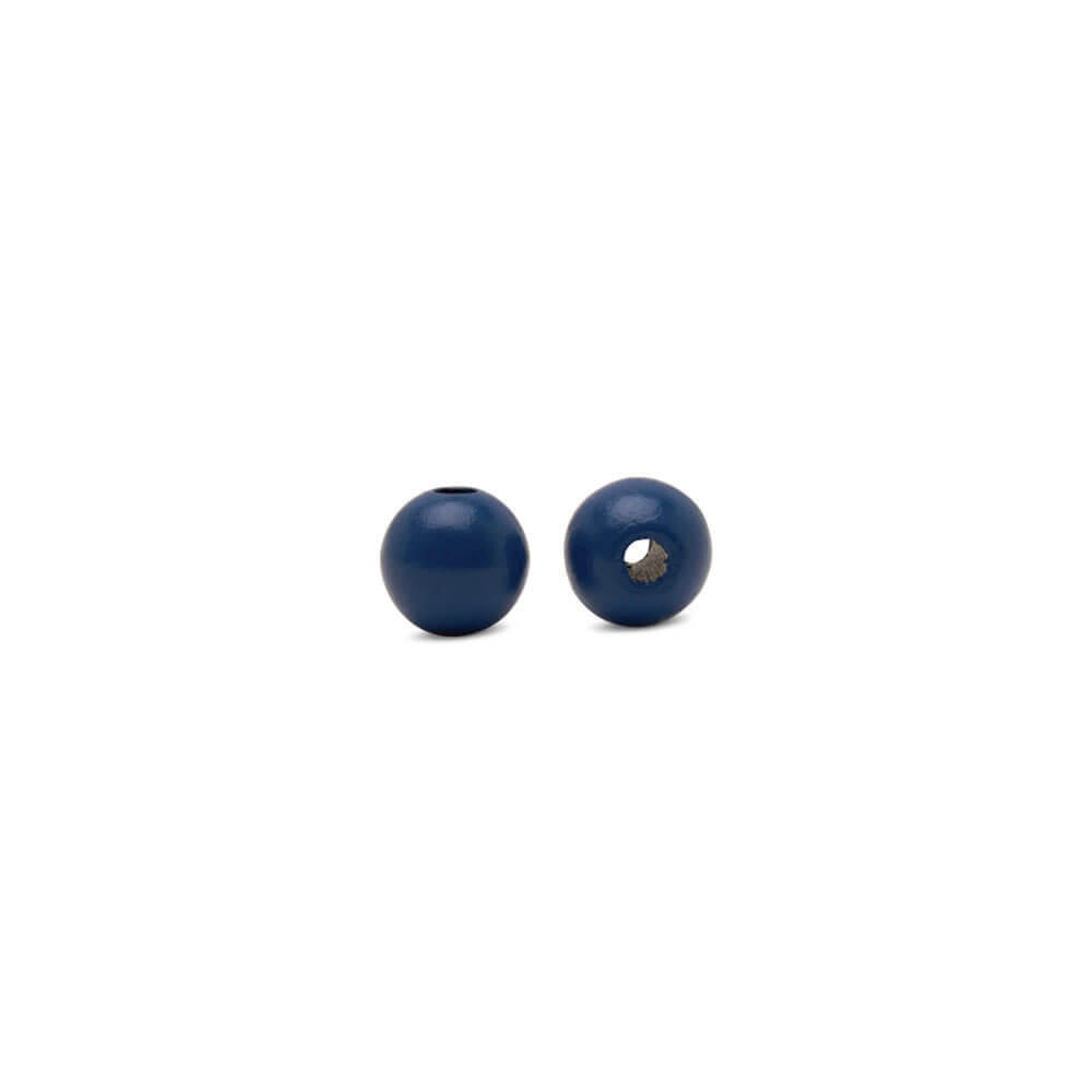 Blue Wooden Beads 12mm with 3mm hole | Woodpeckers Crafts