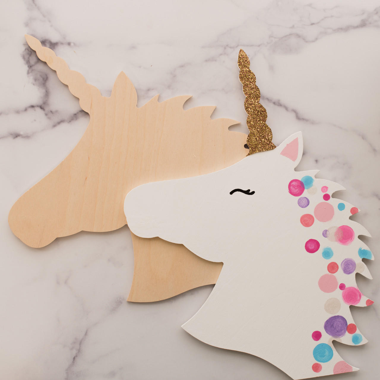 Wood Crafts Blank Wood Unicorn Pendant Diy Painting - Temu