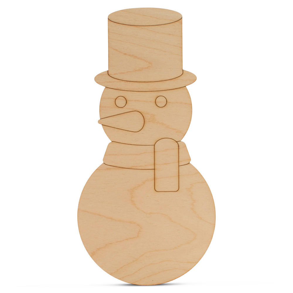 Snowman Cutout with Top Hat