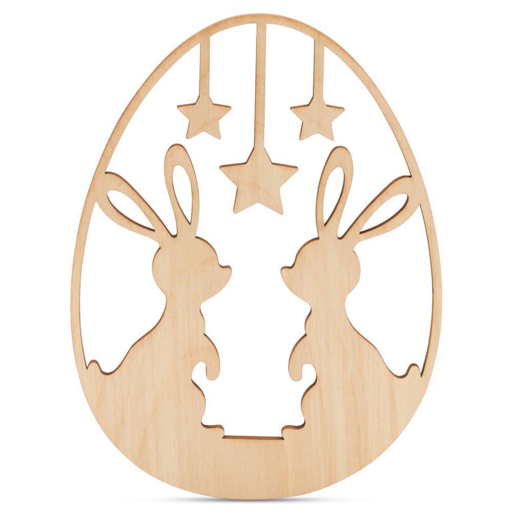 Laser Cut Wood Easter Egg Cutouts | Woodpeckers Crafts