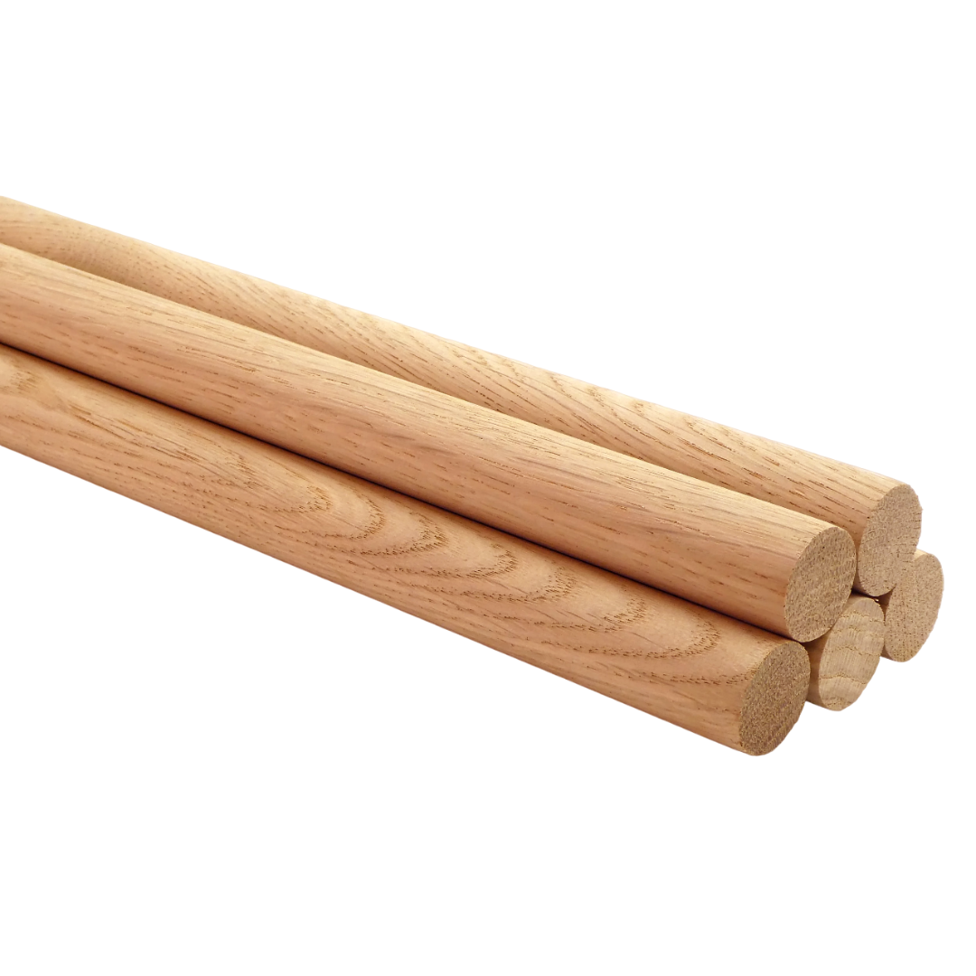  1/2” Dowels, Split in Half dowels, Quantity 15,18