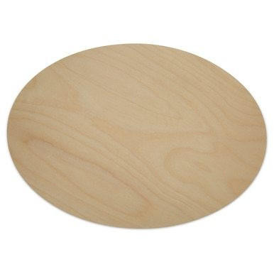 Krafty Supply Wood Oval, 1/8 Thick MDF, 12 inches 
