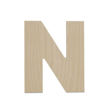 Wood Cutout Letter N, 8” | Woodpeckers Crafts