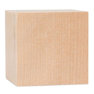 4 inch Large Wood Cubes, Pack of 10 Square Wood Block for DIY, Wooden Blocks for Crafts and Decor, by Woodpeckers