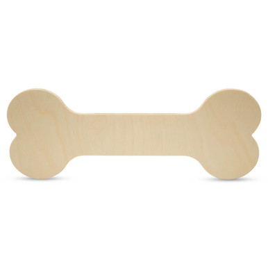 Wooden Dog Bone Cutout, 12