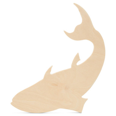 Wholesale Shark Shape Unfinished Wood Cutouts 