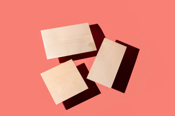 5ct Woodpeckers Crafts, DIY Unfinished Wood 4 Cube, Pack of 5 Natural