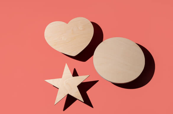 Woodpeckers Crafts, DIY Unfinished Wood 8 Heart with Keyhole Cutout, Pack  of 6