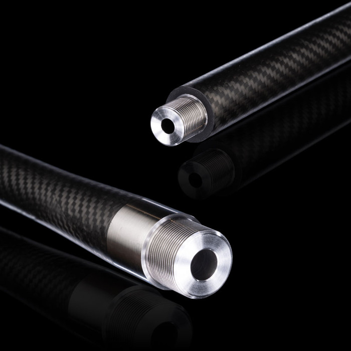 Helix 6 Precision 25 Creedmoor Prefit Carbon Fiber Barrel featuring a match-grade 416R stainless steel core, proprietary carbon fiber construction, and lightweight design for precision shooting and hunting.