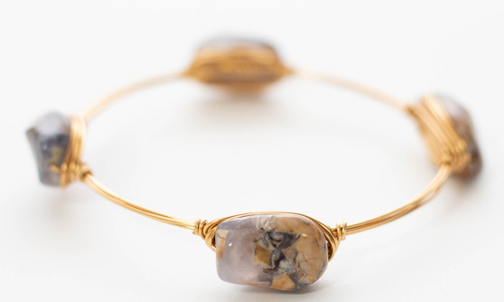 Chalcedony Stone Bangle 
