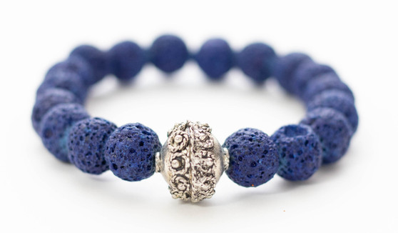 Blue Lava Rock Bracelet 