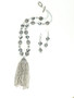 Grey Fancy Tassel Necklace Set 