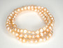Peach Freshwater Pearl Bracelets