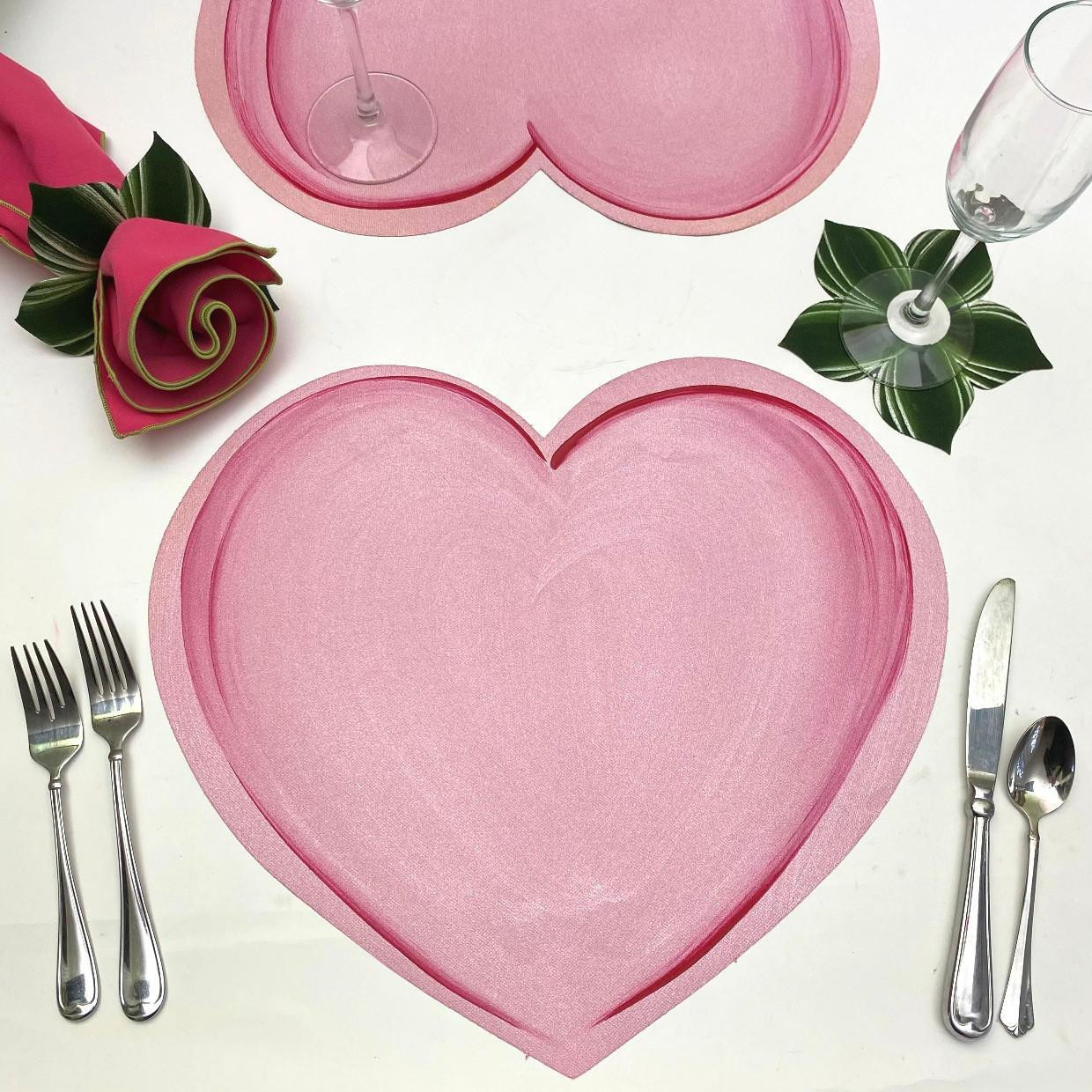 Heart Placemat - Pink – Valentine's Day | Carole Shiber Designs