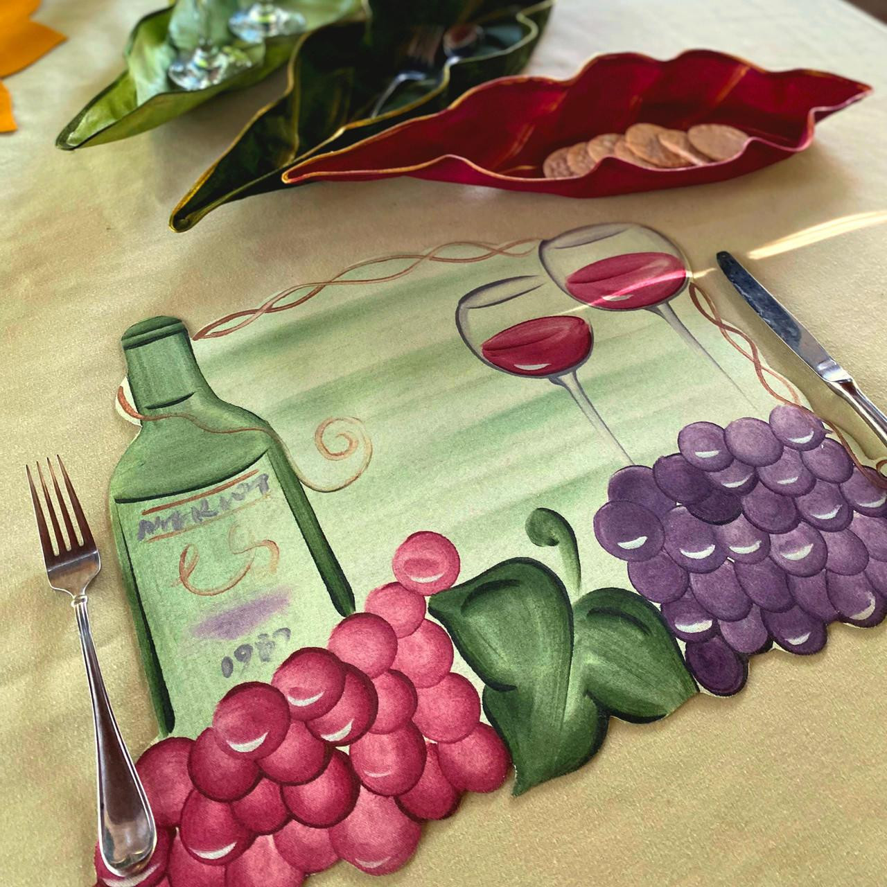 Vinyard Placemat – ARTPrints Placemats | Carole Shiber Designs