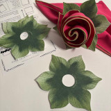 Carole Shiber Designs Add a Hosta Leaf Napkin Ring Pine Frost 